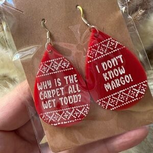The Wild Taurus Oops Christmas Vacation Todd & Margo Quotes Teardrop Earrings